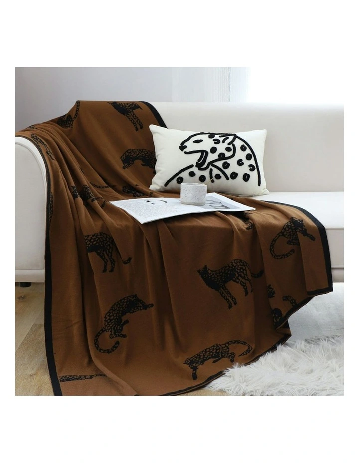 Animal Print Throw Blanket 130x180cm in Multi image 4