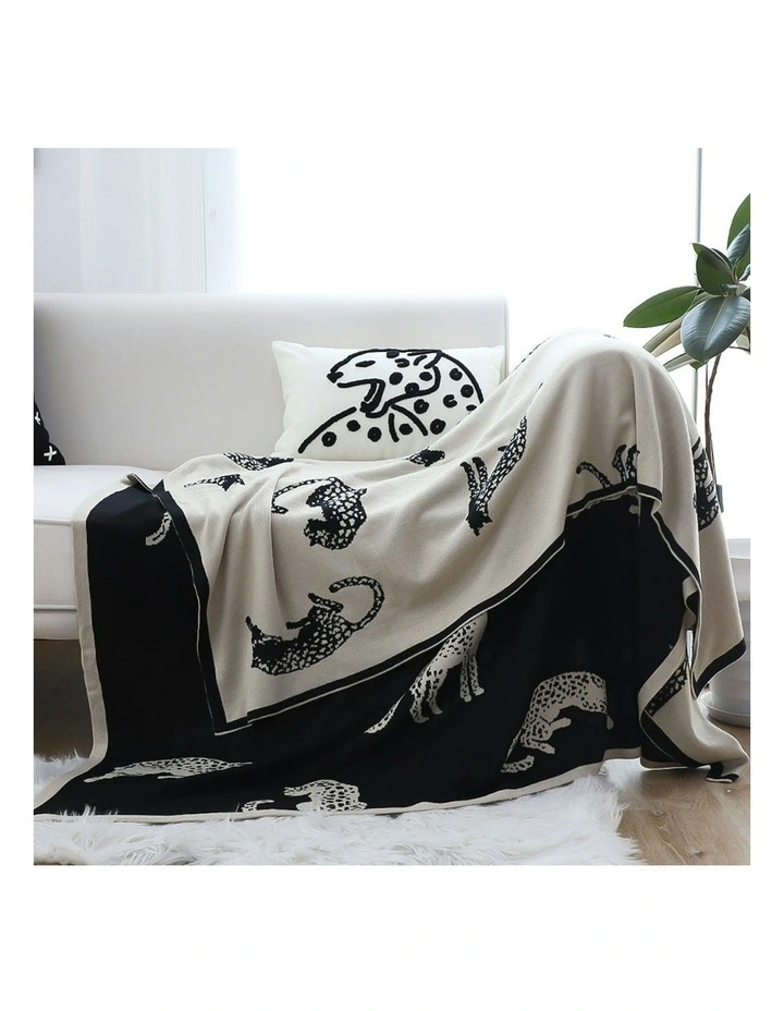Animal Print Throw Blanket 130x180cm in Multi image 2