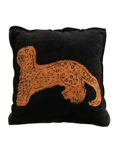 Modern Leopard Pattern Throw Pillow 45cm in Grey