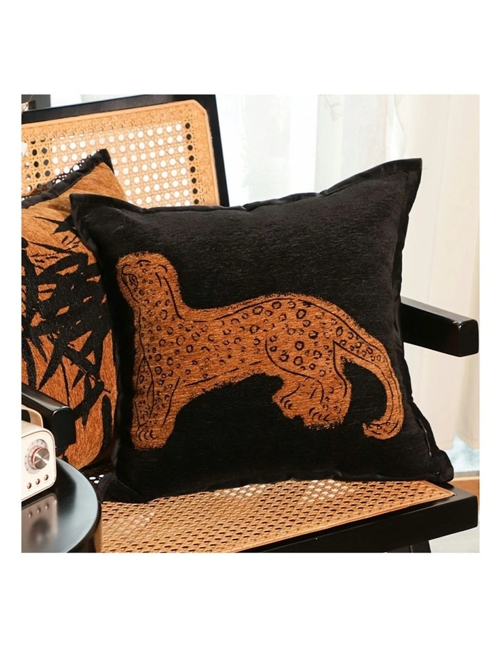 Modern Leopard Pattern Throw Pillow 45cm in Grey image 3