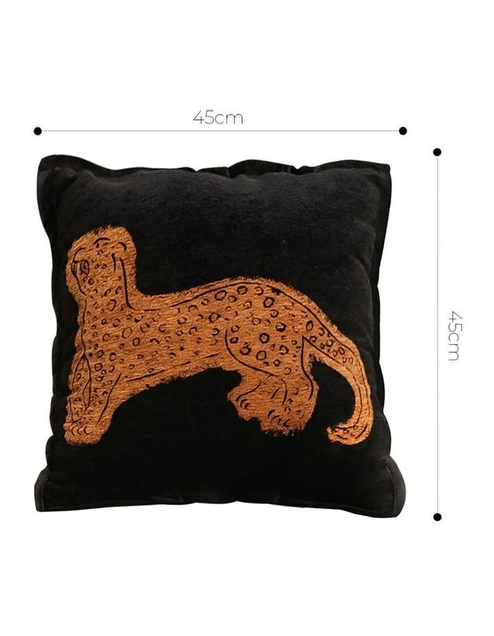 Modern Leopard Pattern Throw Pillow 45cm in Grey image 4