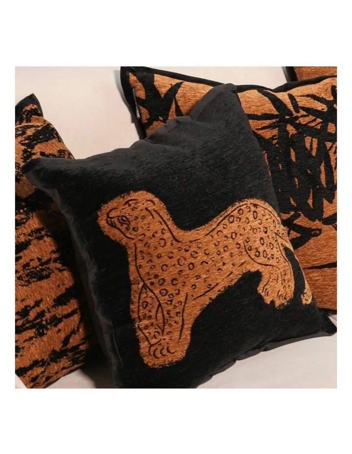 Modern Leopard Pattern Throw Pillow 45cm in Grey image 5