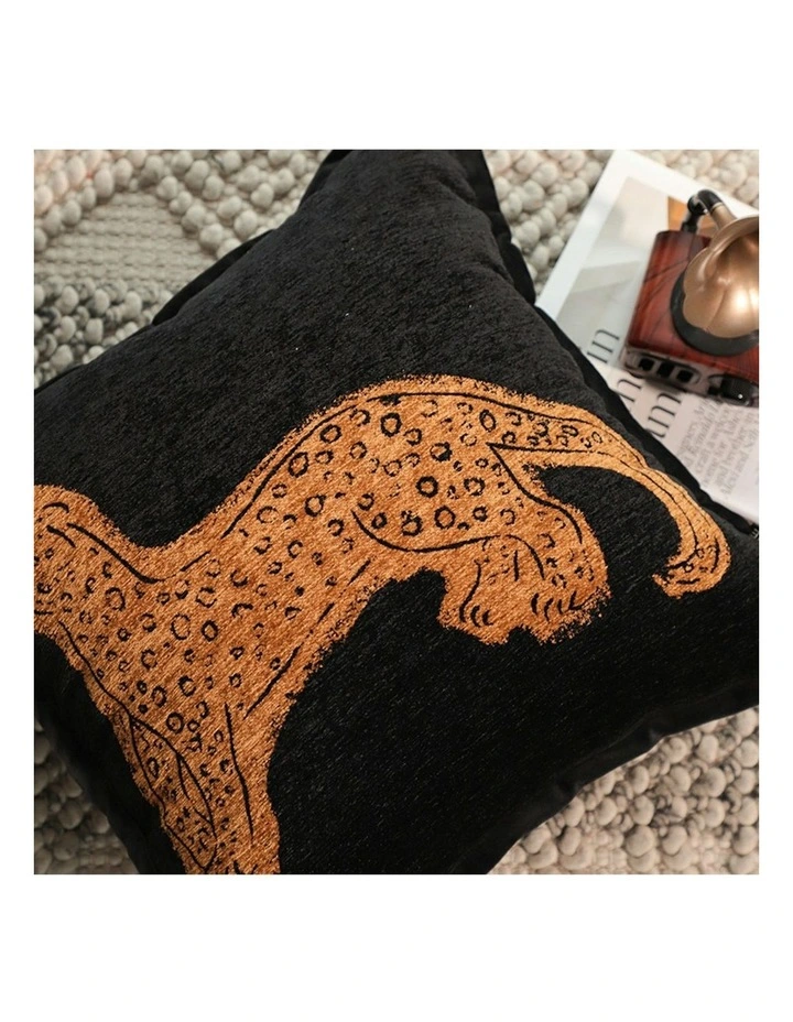 Modern Leopard Pattern Throw Pillow 45cm in Grey image 7