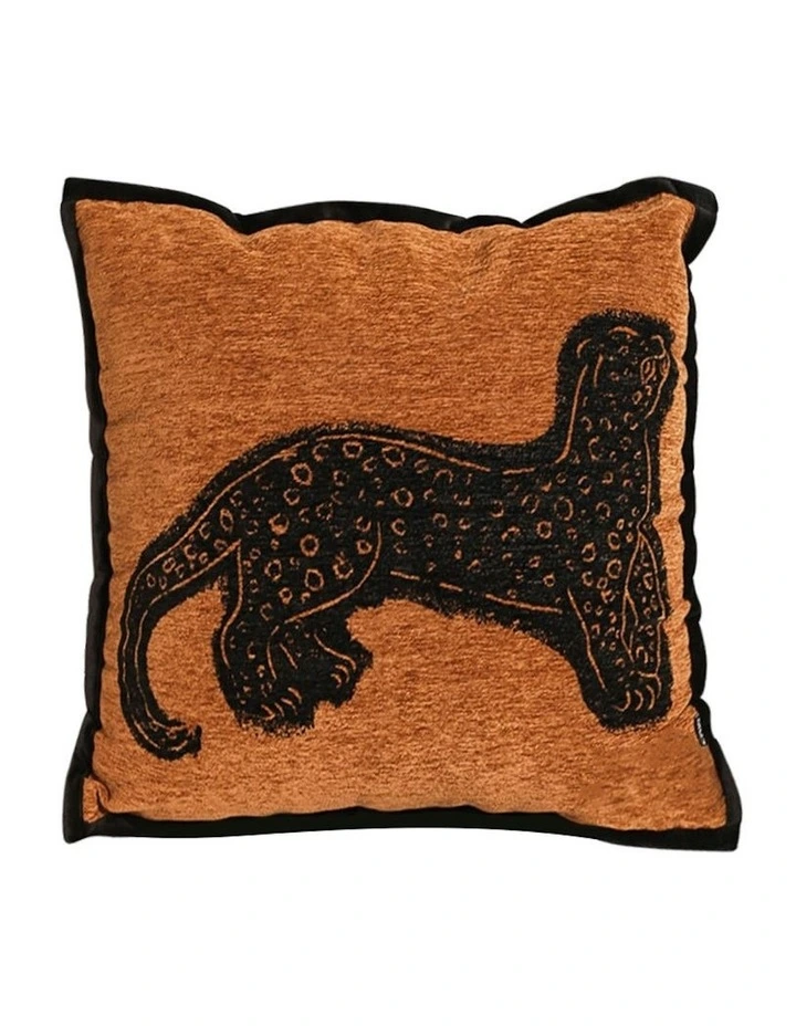 Stylish Leopard Pattern Throw Pillow 45cm in Yellow image 1