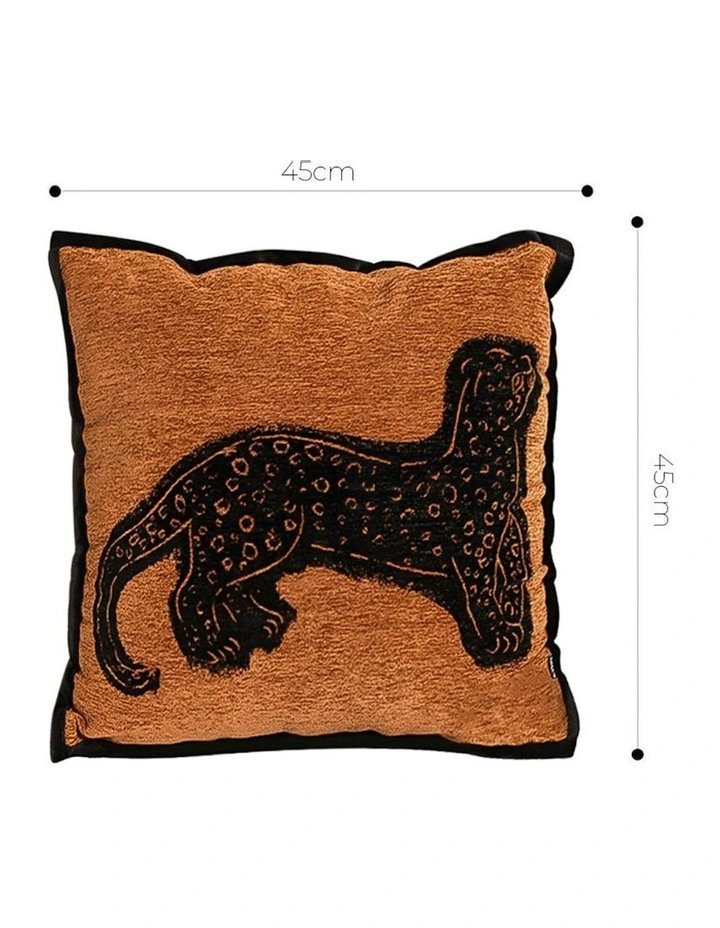 Stylish Leopard Pattern Throw Pillow 45cm in Yellow image 5
