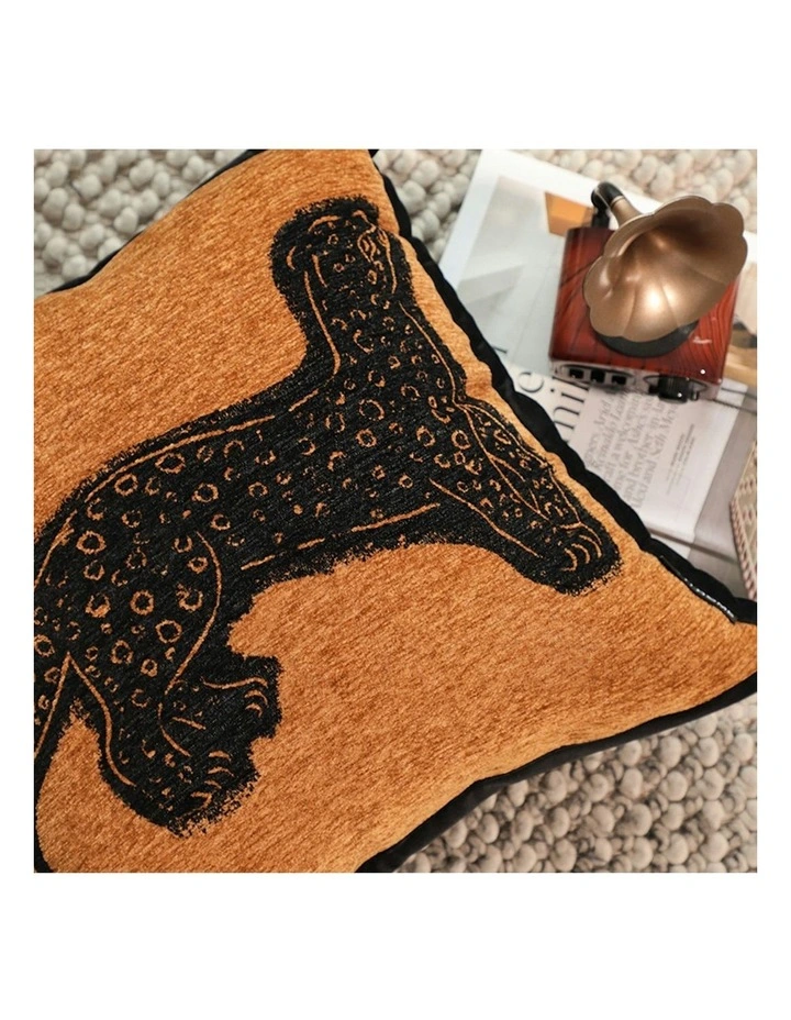 Stylish Leopard Pattern Throw Pillow 45cm in Yellow image 7