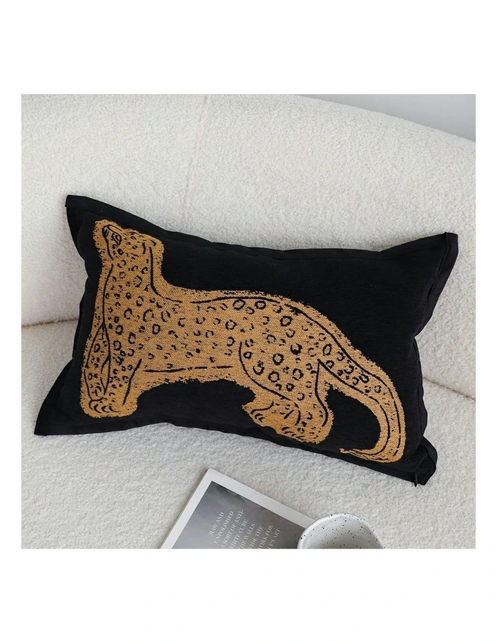 Modern Leopard Pattern Throw Pillow 30cm in Grey image 2