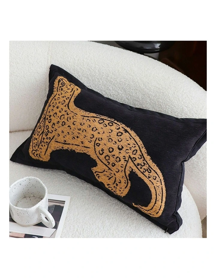 Modern Leopard Pattern Throw Pillow 30cm in Grey image 4