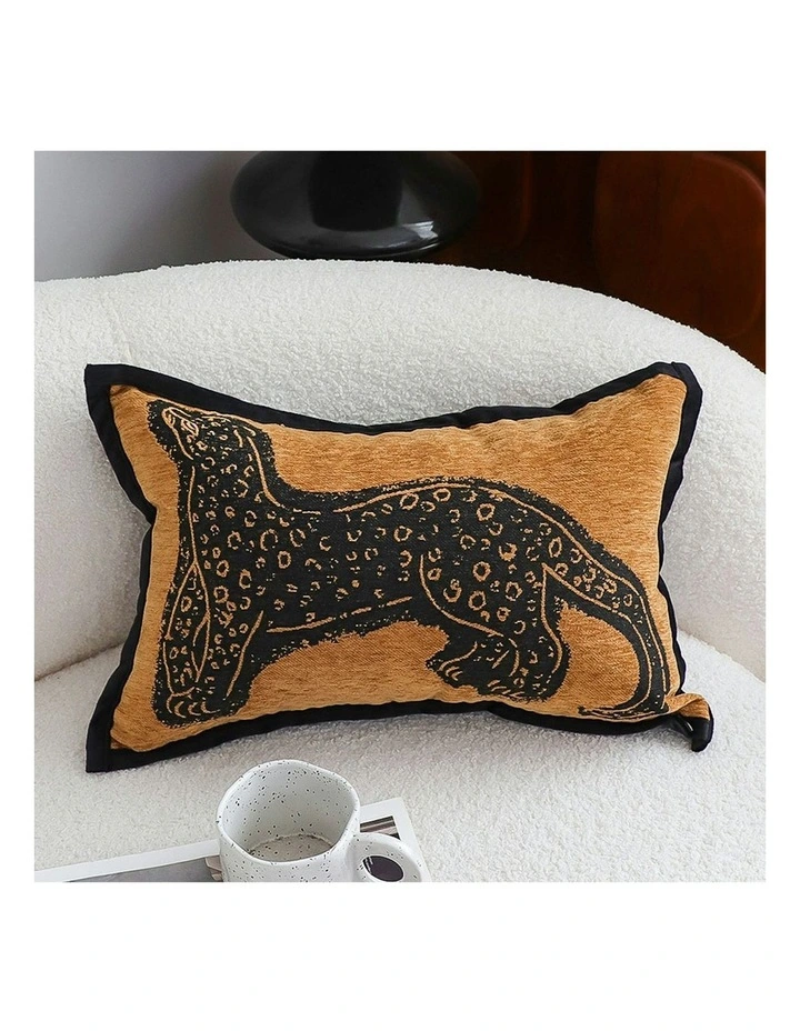 Stylish Leopard Pattern Throw Pillow 30cm in Yellow image 2