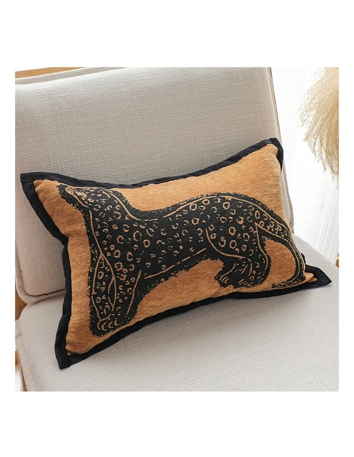 Stylish Leopard Pattern Throw Pillow 30cm in Yellow image 3