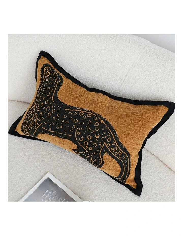 Stylish Leopard Pattern Throw Pillow 30cm in Yellow image 4