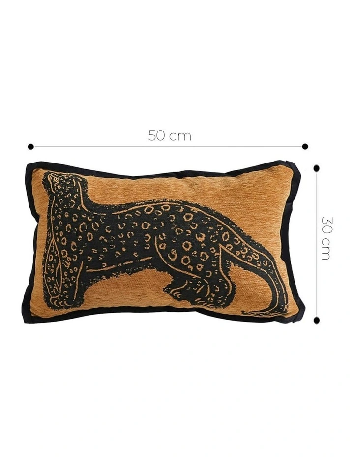 Stylish Leopard Pattern Throw Pillow 30cm in Yellow image 5