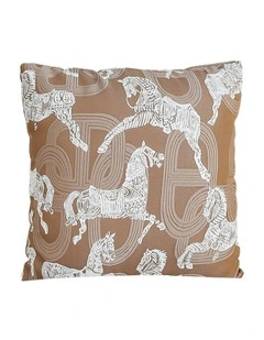 Bohemian Horse Pattern Throw Pillow 50cm in Brown