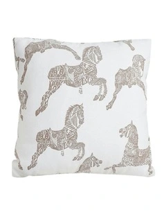 SOGA 50cm White Decorative Horse Pattern Cushion Throw Pillow