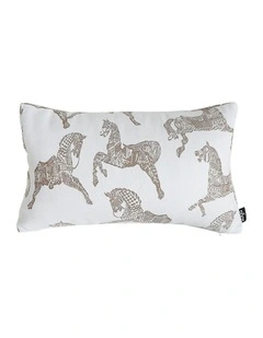 Decorative Horse Pattern Cushion Throw Pillow 35cm in White