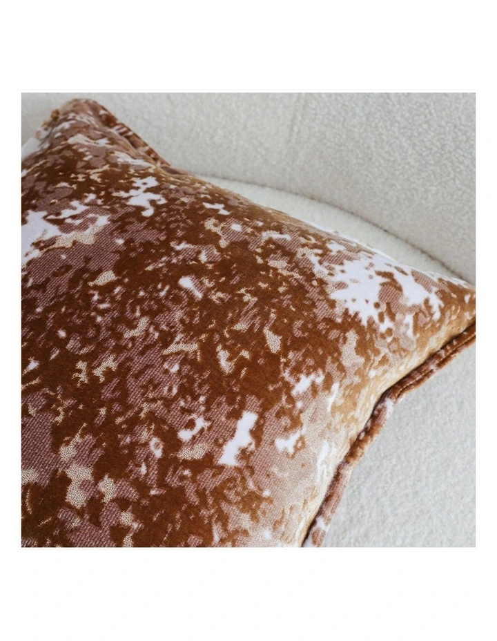 Crushed Velvet Decorative Throw Pillow 50cm in Brown image 6