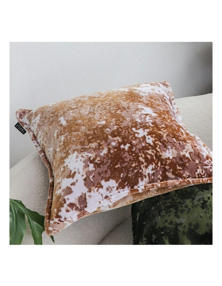 Crushed Velvet Decorative Throw Pillow 50cm in Brown image 7
