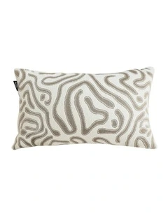 Abstract Swirl Pattern Decorative Throw Pillow 30cm in Gray/White