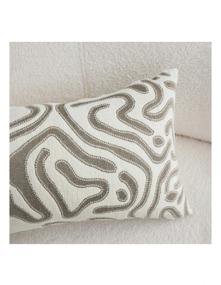 Abstract Swirl Pattern Decorative Throw Pillow 30cm in Gray/White image 6