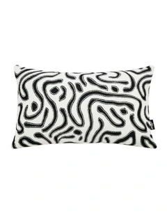 Abstract Swirl Pattern Decorative Throw Pillow 30cm in Black/White