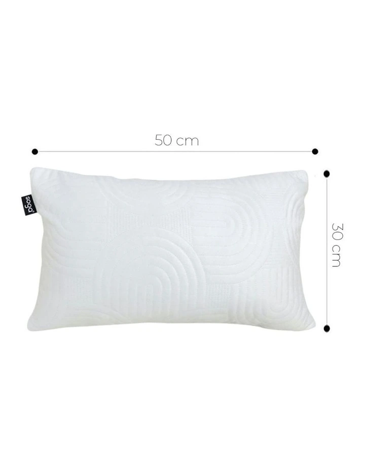 Textured Geometric Pattern Decorative Throw Pillow 30cm in White image 6