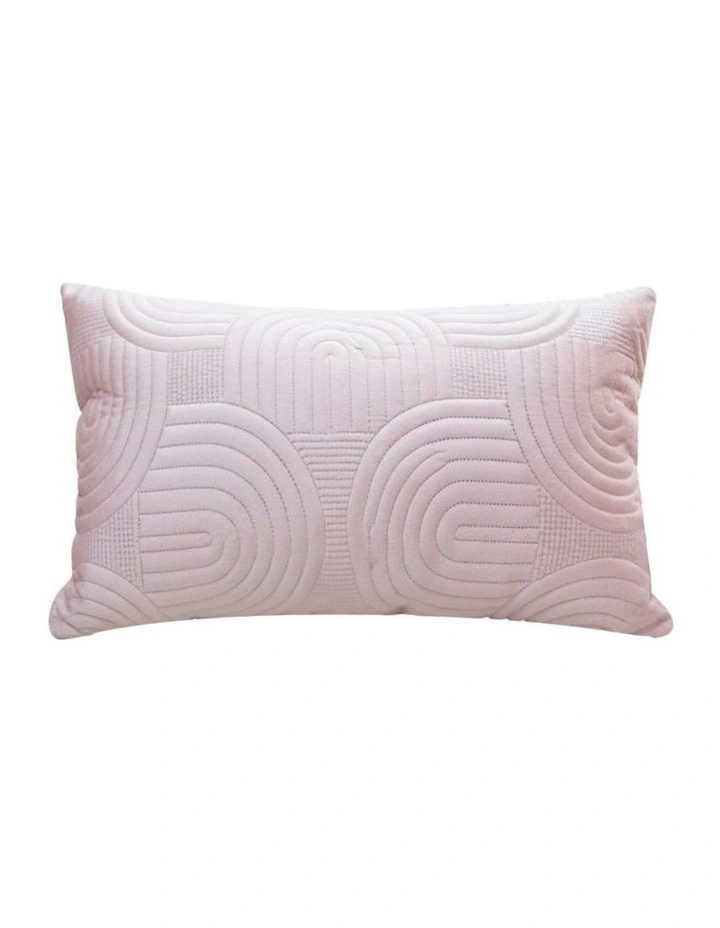 Textured Geometric Pattern Decorative Throw Pillow 30cm in Pink image 1