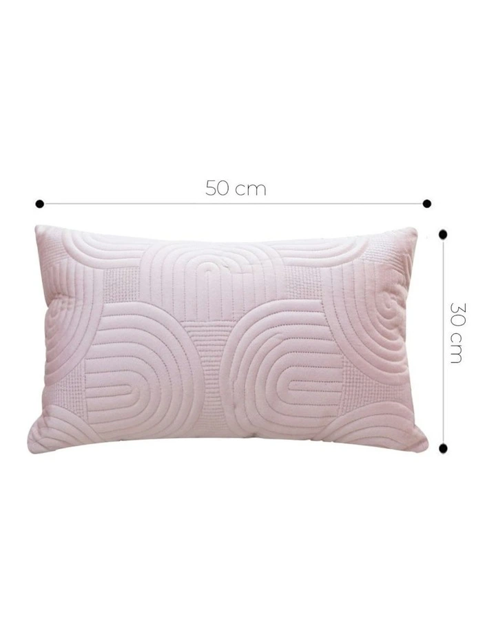 Textured Geometric Pattern Decorative Throw Pillow 30cm in Pink image 6