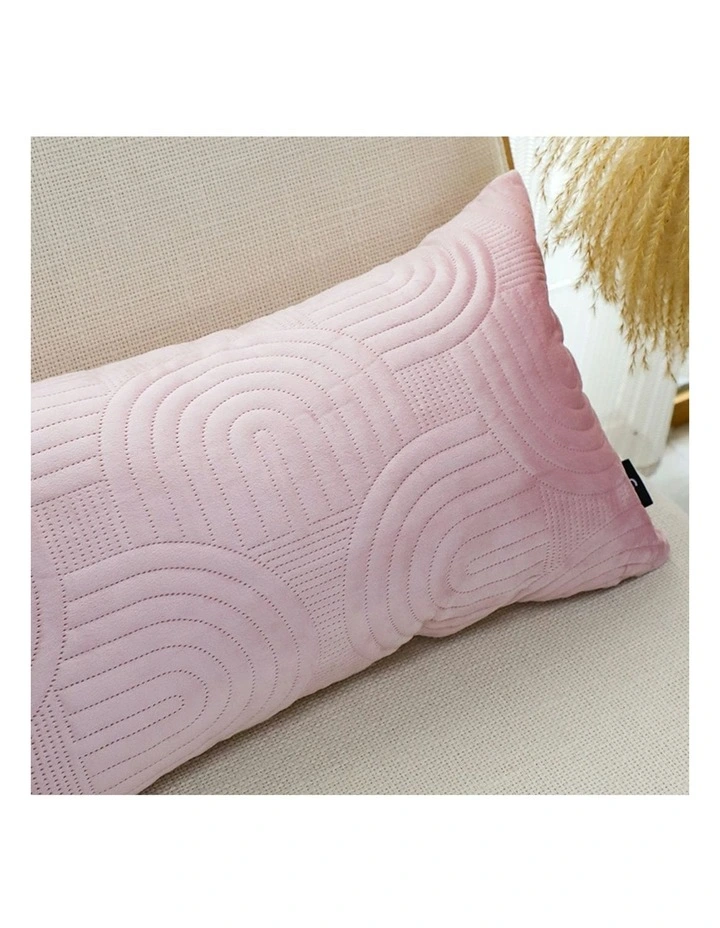 Textured Geometric Pattern Decorative Throw Pillow 30cm in Pink image 7