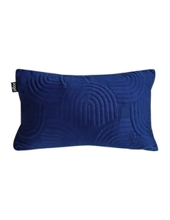 Textured Geometric Pattern Decorative Throw Pillow 30cm in Blue