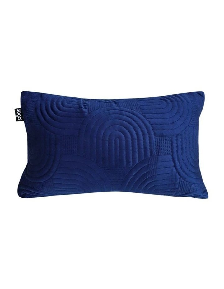 Textured Geometric Pattern Decorative Throw Pillow 30cm in Blue image 1
