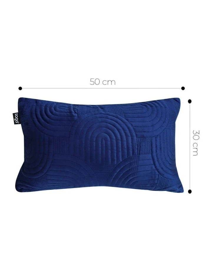 Textured Geometric Pattern Decorative Throw Pillow 30cm in Blue image 5