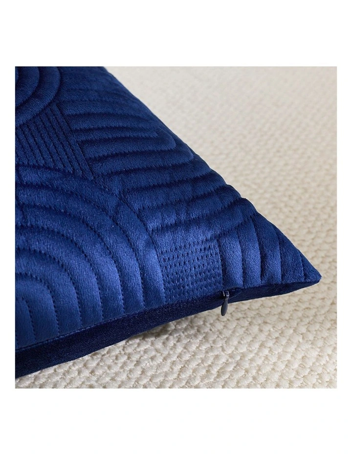 Textured Geometric Pattern Decorative Throw Pillow 30cm in Blue image 7