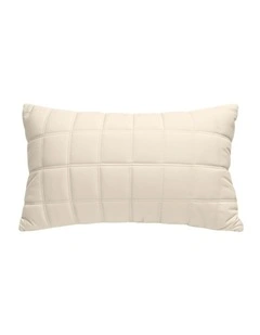 Quilted Grid Pattern Decorative Throw Pillow 30cm in Beige