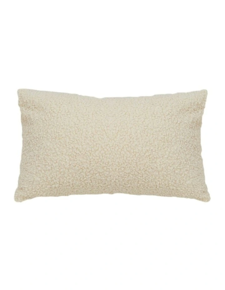 Boucle Textured Fluffy Decorative Throw Pillow 30cm in Cream image 1