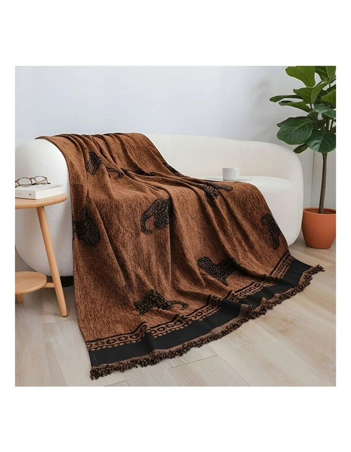 One-Seater Sofa Cover 130x180cm in Brown image 2