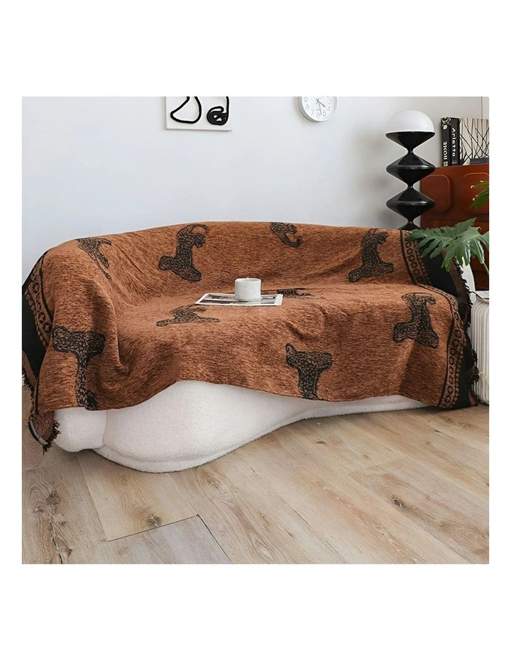 One-Seater Sofa Cover 130x180cm in Brown image 3