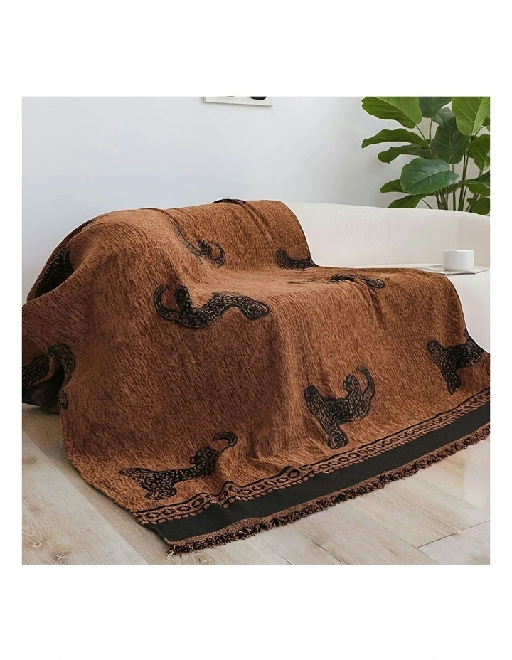One-Seater Sofa Cover 130x180cm in Brown image 4