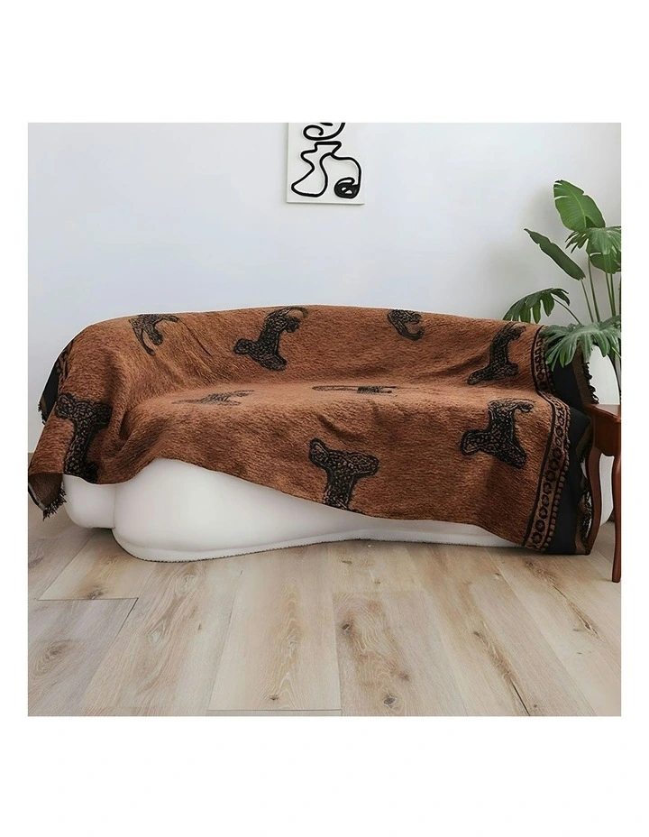 One-Seater Sofa Cover 130x180cm in Brown image 5