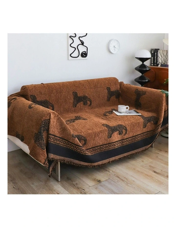 Two-Seater Sofa Cover 180x260cm in Brown image 3