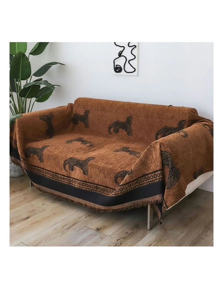Two-Seater Sofa Cover 180x260cm in Brown image 4