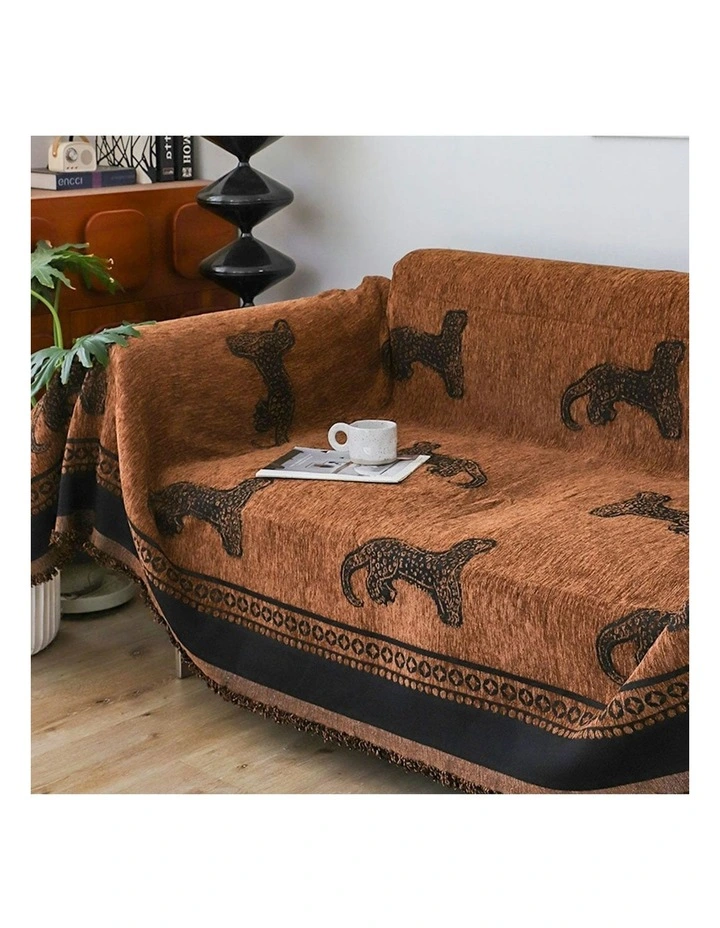 Two-Seater Sofa Cover 180x260cm in Brown image 5