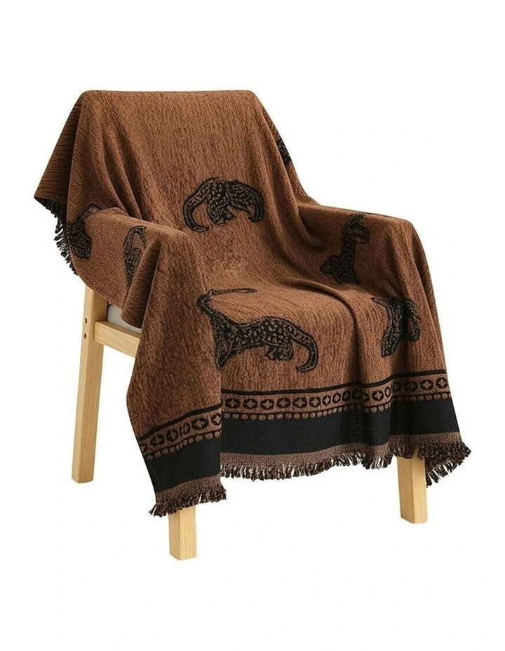 Four-Seater Sofa Cover 180x420cm in Brown image 1