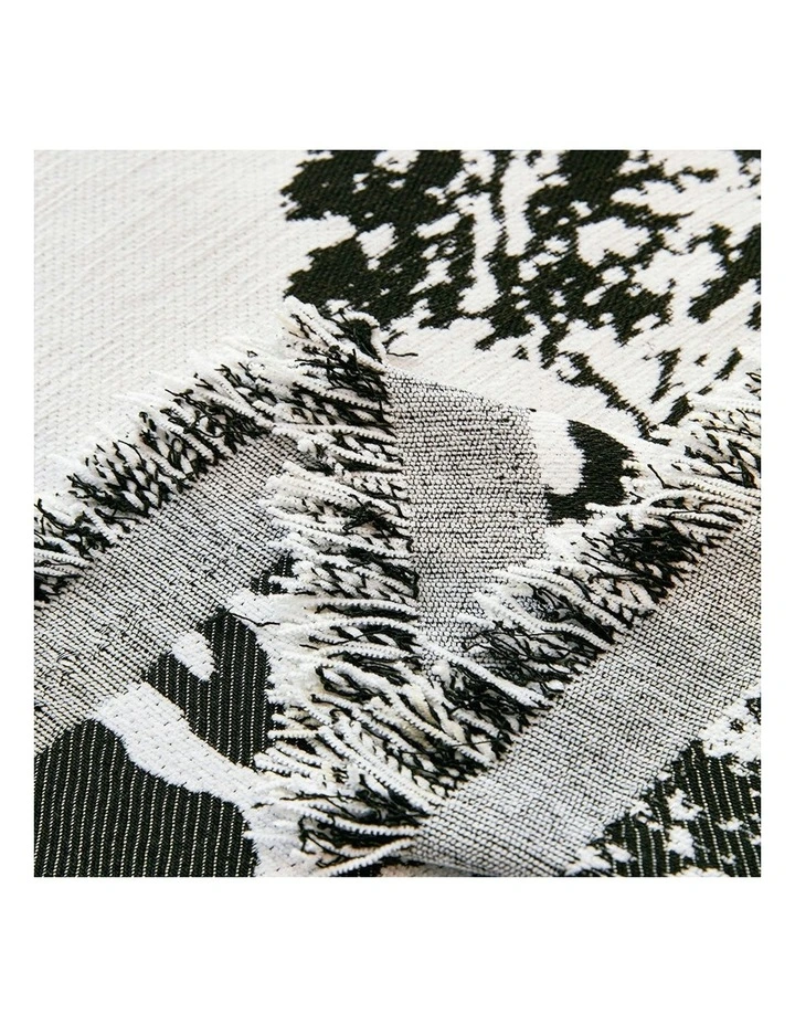 Three-seater Tree Print Polyester Sofa Cover 180x340cm in White image 7