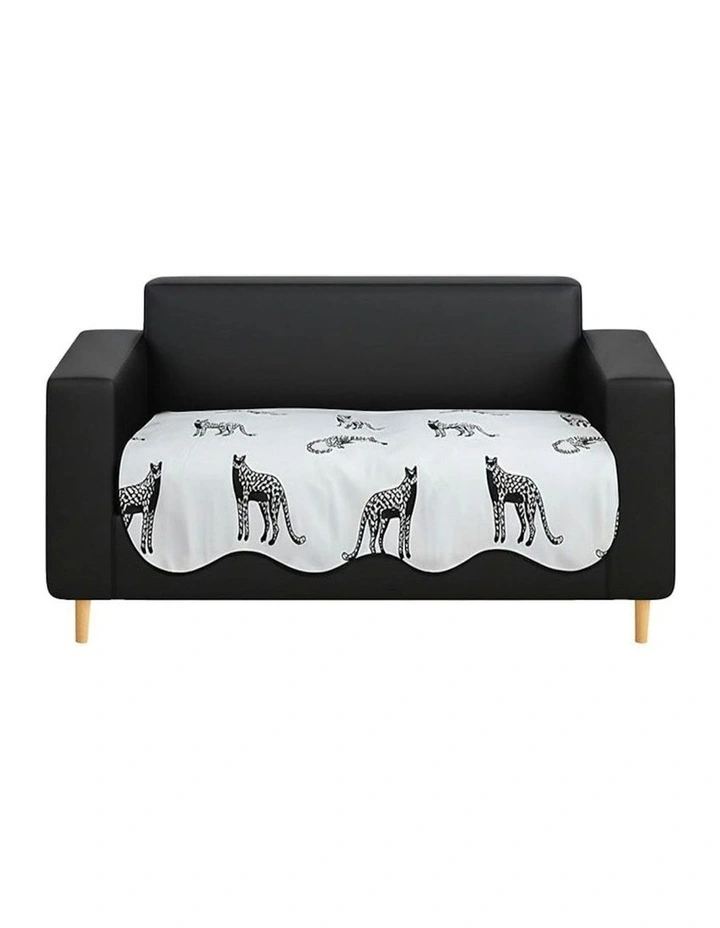 Leopard Print Throw Blanket Sofa Cover 90x160cm in White image 1