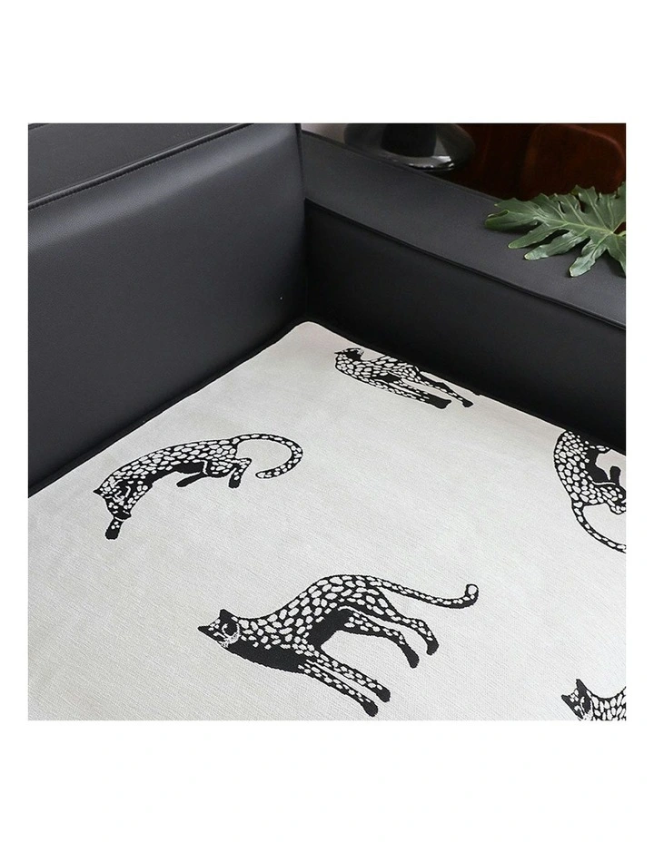 Leopard Print Throw Blanket Sofa Cover 90x160cm in White image 7