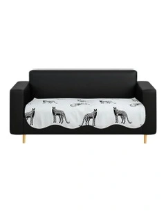 Three Seater Throw Blanket Sofa Cover 90x210cm in White