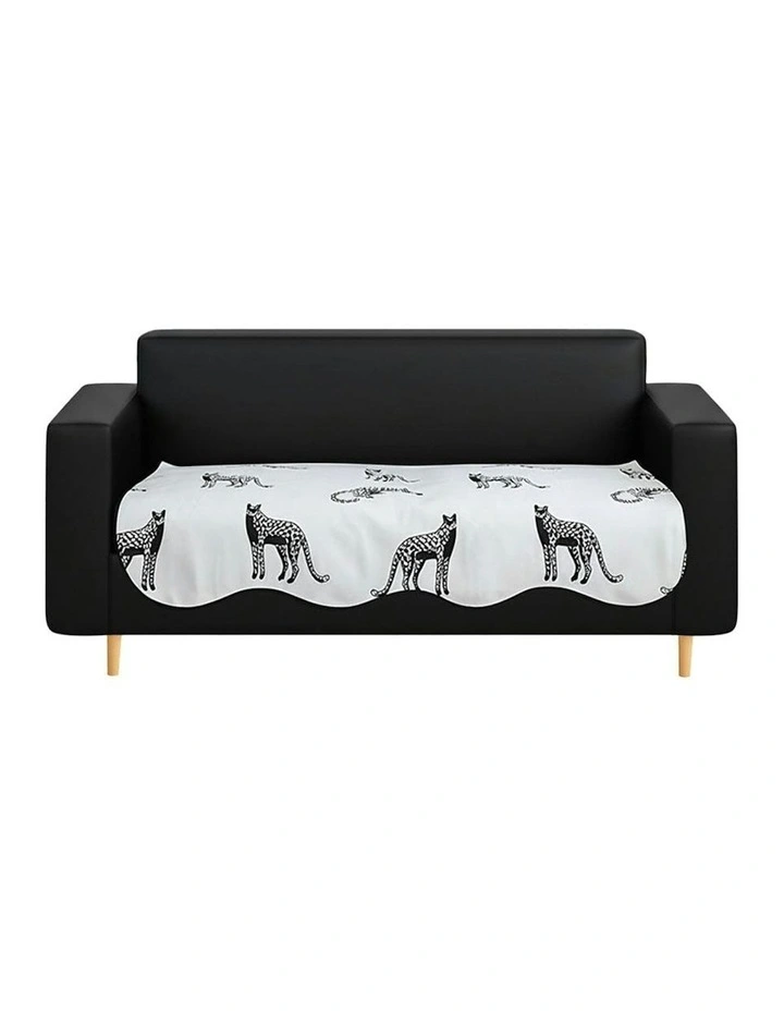 Three Seater Throw Blanket Sofa Cover 90x210cm in White image 1