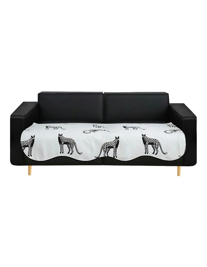 Four Seater Throw Blanket Sofa Cover 90x260cm in White image 1