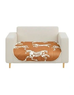 One Seater Throw Blanket Sofa Cover 90x90cm in Orange