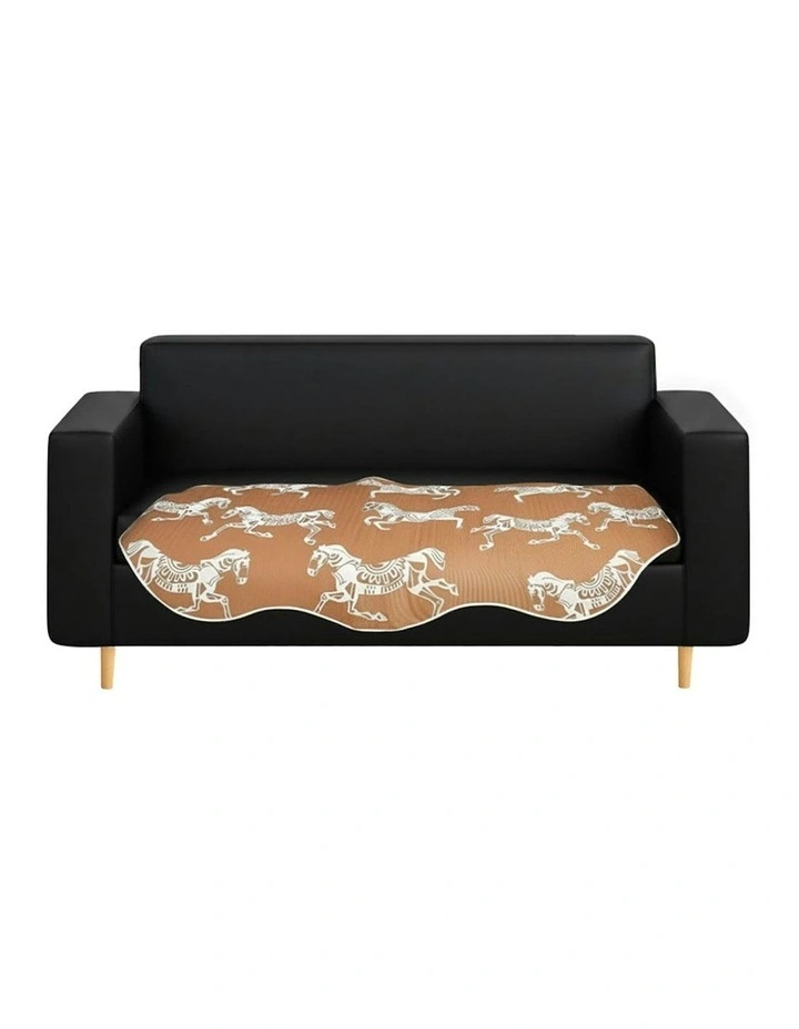 One Seater Throw Blanket Sofa Cover 90x90cm in Orange image 1